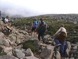 The climb continues quite steeply from the first hairpin above the lake